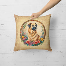 Load image into Gallery viewer, Anatolian Shepherd Dog and Flowers Fabric Decorative Pillow