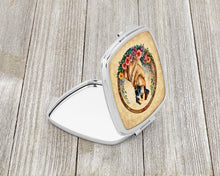Load image into Gallery viewer, Anatolian Shepherd Dog and Flowers Compact Mirror – Stylish Purse Mirror with Artistic Covers