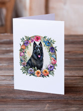 Load image into Gallery viewer, Belgian Sheepdog and Flowers Greeting Cards -  Blank Note Cards – 8-Pack of Artist-Designed Cards with Envelopes