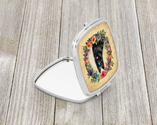 Load image into Gallery viewer, Belgian Sheepdog and Flowers Compact Mirror – Stylish Purse Mirror with Artistic Covers