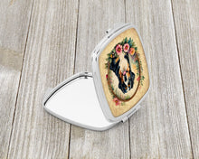 Load image into Gallery viewer, Bernese Mountain Dog and Flowers Compact Mirror – Stylish Purse Mirror with Artistic Covers