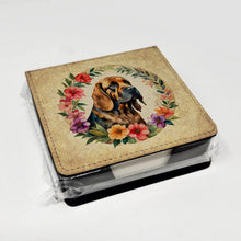 Load image into Gallery viewer, Bloodhound and Flowers PU Leather Note Paper Holder