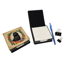 Load image into Gallery viewer, Briard and Flowers PU Leather Note Paper Holder
