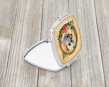 Load image into Gallery viewer, English Bulldog and Flowers Compact Mirror – Stylish Purse Mirror with Artistic Covers