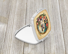 Load image into Gallery viewer, English Bulldog and Flowers Compact Mirror – Stylish Purse Mirror with Artistic Covers