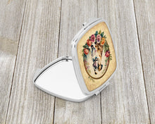 Load image into Gallery viewer, English Bulldog and Flowers Compact Mirror – Stylish Purse Mirror with Artistic Covers