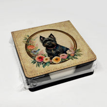 Load image into Gallery viewer, Cairn Terrier and Flowers PU Leather Note Paper Holder