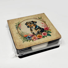 Load image into Gallery viewer, Catahoula Leopard Dog and Flowers PU Leather Note Paper Holder
