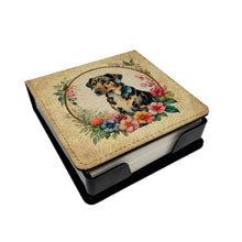 Load image into Gallery viewer, Catahoula Leopard Dog and Flowers PU Leather Note Paper Holder