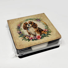 Load image into Gallery viewer, Cavalier Spaniel and Flowers PU Leather Note Paper Holder
