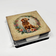 Load image into Gallery viewer, Chesapeake Bay Retriever and Flowers PU Leather Note Paper Holder