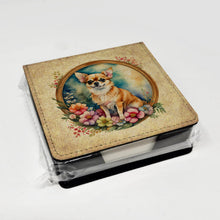 Load image into Gallery viewer, Chihuahua and Flowers PU Leather Note Paper Holder