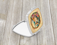 Load image into Gallery viewer, Chihuahua and Flowers Compact Mirror – Stylish Purse Mirror with Artistic Covers