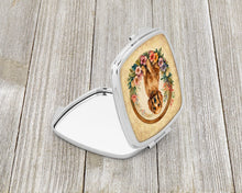Load image into Gallery viewer, Cocker Spaniel and Flowers Compact Mirror – Stylish Purse Mirror with Artistic Covers