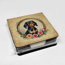 Load image into Gallery viewer, Dachshund and Flowers PU Leather Note Paper Holder