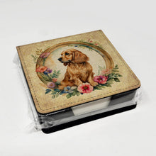 Load image into Gallery viewer, English Cocker Spaniel and Flowers PU Leather Note Paper Holder