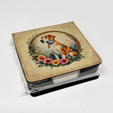 Load image into Gallery viewer, English Foxhound and Flowers PU Leather Note Paper Holder