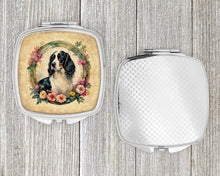 Load image into Gallery viewer, English Springer Spaniel and Flowers Compact Mirror – Stylish Purse Mirror with Artistic Covers