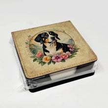 Load image into Gallery viewer, Entlebucher Mountain Dog and Flowers PU Leather Note Paper Holder