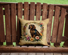 Load image into Gallery viewer, Field Spaniel and Flowers Throw Pillow - 14x14 Decorative Pillow – Art for Your Home &amp; Patio