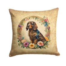 Load image into Gallery viewer, Field Spaniel and Flowers Throw Pillow - 14x14 Decorative Pillow – Art for Your Home &amp; Patio