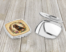 Load image into Gallery viewer, Field Spaniel and Flowers Compact Mirror – Stylish Purse Mirror with Artistic Covers