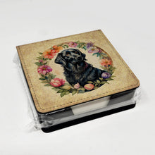 Load image into Gallery viewer, Flat-Coated Retriever and Flowers PU Leather Note Paper Holder