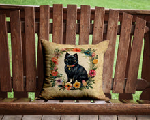 Load image into Gallery viewer, German Spitz and Flowers Throw Pillow - 14x14 Decorative Pillow – Art for Your Home &amp; Patio