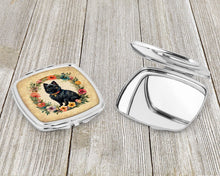 Load image into Gallery viewer, German Spitz and Flowers Compact Mirror – Stylish Purse Mirror with Artistic Covers