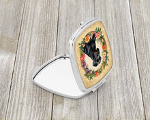 Load image into Gallery viewer, Giant Schnauzer and Flowers Compact Mirror – Stylish Purse Mirror with Artistic Covers