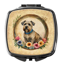 Load image into Gallery viewer, Glen of Imaal Terrier and Flowers Compact Mirror – Stylish Purse Mirror with Artistic Covers