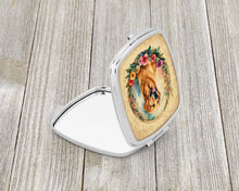 Load image into Gallery viewer, Golden Retriever and Flowers Compact Mirror – Stylish Purse Mirror with Artistic Covers