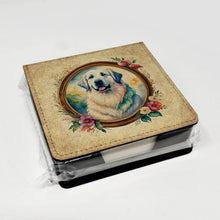 Load image into Gallery viewer, Great Pyrenees and Flowers PU Leather Note Paper Holder