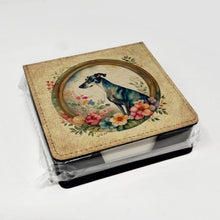 Load image into Gallery viewer, Greyhound and Flowers PU Leather Note Paper Holder