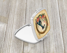 Load image into Gallery viewer, Greyhound and Flowers Compact Mirror – Stylish Purse Mirror with Artistic Covers