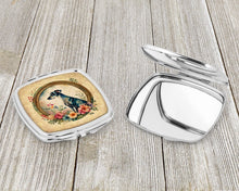 Load image into Gallery viewer, Greyhound and Flowers Compact Mirror – Stylish Purse Mirror with Artistic Covers