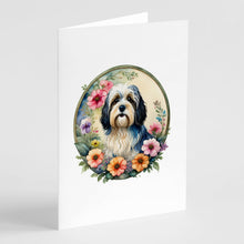 Load image into Gallery viewer, Havanese and Flowers Greeting Cards -  Blank Note Cards – 8-Pack of Artist-Designed Cards with Envelopes