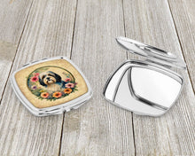 Load image into Gallery viewer, Havanese and Flowers Compact Mirror – Stylish Purse Mirror with Artistic Covers