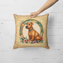 Load image into Gallery viewer, Irish Terrier and Flowers Fabric Decorative Pillow