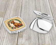 Load image into Gallery viewer, Irish Terrier and Flowers Compact Mirror – Stylish Purse Mirror with Artistic Covers