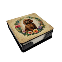 Load image into Gallery viewer, Irish Water Spaniel and Flowers PU Leather Note Paper Holder
