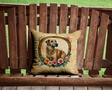 Load image into Gallery viewer, Irish Wolfhound and Flowers Throw Pillow - 14x14 Decorative Pillow – Art for Your Home &amp; Patio