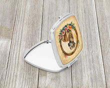 Load image into Gallery viewer, Irish Wolfhound and Flowers Compact Mirror – Stylish Purse Mirror with Artistic Covers