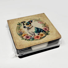 Load image into Gallery viewer, Jack Russell Terrier and Flowers PU Leather Note Paper Holder
