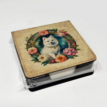 Load image into Gallery viewer, Japanese Spitz and Flowers PU Leather Note Paper Holder