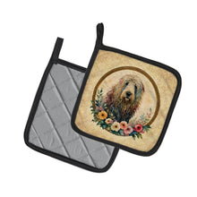 Load image into Gallery viewer, Komondor and Flowers Pot Holders - Set of 2 Decorative Kitchen Helpers | Made in the USA