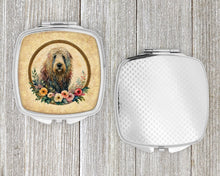 Load image into Gallery viewer, Komondor and Flowers Compact Mirror – Stylish Purse Mirror with Artistic Covers