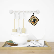 Load image into Gallery viewer, Black Labrador Retriever and Flowers Pot Holders - Set of 2 Decorative Kitchen Helpers | Made in the USA