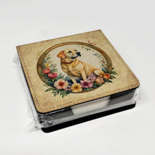 Load image into Gallery viewer, Yellow Labrador Retriever and Flowers PU Leather Note Paper Holder