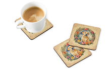 Load image into Gallery viewer, Yellow Labrador Retriever and Flowers Coasters - Set of 4 Lightweight Foam, Absorbent Drink Coasters